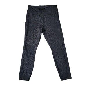 Athleta Ultimate Stash Pocket Embossed 7/8 Tight Black Sizes Medium